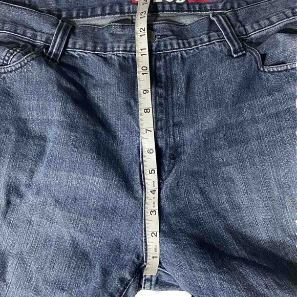 Izod Mens Relaxed Fit Blue Jeans 44x30 Cotton Blend Denim Casual Pants - Picture 5 of 13